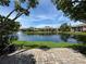 Community water view framed by tree branches at 3810 75Th W St # 137, Bradenton, FL 34209