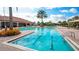 Spacious pool featuring swimming lanes, lounge seating and mature tropical landscaping at 4916 Tivoli Run, Bradenton, FL 34211