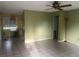 View of the living room, showing the open floorplan at 7555 15Th N St, St Petersburg, FL 33702