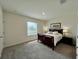 Cozy bedroom featuring carpeted floor, window view and comfortable furniture at 8995 Milestone Dr, Sarasota, FL 34238