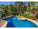 Refreshing pool surrounded by lush tropical landscaping in a private backyard at 1004 68Th Nw St, Bradenton, FL 34209