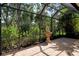 A screened patio featuring brick flooring and a fountain at 12113 Whistling Way, Lakewood Ranch, FL 34202