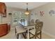 Charming dining area featuring a modern table set, natural light from the window, and stylish decor at 227 Monet Dr, Nokomis, FL 34275