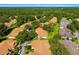 An aerial view of homes nestled within lush green surroundings and mature trees at 2411 New Haven Cir # 70, Sun City Center, FL 33573