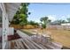 Spacious backyard featuring a wooden deck and privacy fence at 2802 21St W St, Bradenton, FL 34205