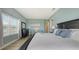 A serene main bedroom featuring hardwood floors and soft, blue walls at 3430 77Th W St # 301, Bradenton, FL 34209