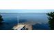Calm ocean water with steps for resident access to the water and shoreline at 3430 77Th W St # 301, Bradenton, FL 34209