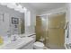 Bathroom featuring shower, vanity, and fixtures at 4414 Mount Vernon Dr # 1, Bradenton, FL 34210