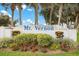 Mt. Vernon on Sarasota Bay community sign with lush landscaping at 4414 Mount Vernon Dr # 1, Bradenton, FL 34210