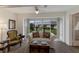 Bright sunroom with comfortable seating and large windows offering beautiful views of the landscaped yard at 4414 Mount Vernon Dr # 1, Bradenton, FL 34210