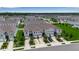 An aerial view showcases this vibrant residential neighborhood, with well-maintained townhomes and lush landscaping at 4728 Old Blush St, Bradenton, FL 34211