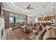 Bright living room with golf course views, elegant furnishings, and open layout at 5104 Benito Ct, Bradenton, FL 34211