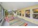 Comfortable screened porch with furnishings, providing a relaxing outdoor living space with backyard views at 5350 Barbarossa Ave, Sarasota, FL 34235