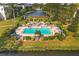 Aerial view of the community pool and the recreational area at 6188 80Th N St # 102, St Petersburg, FL 33709