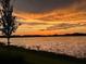 Beautiful sunset view overlooking the serene lake, offering a peaceful and picturesque setting at 6612 Silverstar Dr, Sarasota, FL 34240