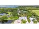 Aerial view of homes near waterfront, blending residential living with scenic views at 7615 4Th Avenue Nw Dr, Bradenton, FL 34209