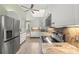 Modern kitchen design with stainless steel appliances and marble countertops at 7615 4Th Avenue Nw Dr, Bradenton, FL 34209