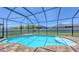 Sparkling screened-in pool with brick surround, perfect for relaxation and entertainment in a private backyard at 11223 Spring Gate Trl, Bradenton, FL 34211