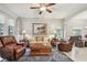 Spacious living room with plush seating, natural light, and decorative accents at 1415 Millbrook Cir, Bradenton, FL 34212