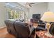 Spacious living room with large windows offering abundant natural light and a view of the pool at 1508 86Th Nw Ct, Bradenton, FL 34209