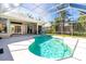 Beautiful screened-in pool with an adjacent covered patio area, ideal for entertaining guests and relaxing at 1508 86Th Nw Ct, Bradenton, FL 34209