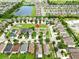 Aerial view of the neighborhood with the home pinpointed by a red dot at 2118 Song Sparrow Ct, Ruskin, FL 33570