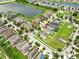 Aerial view of the neighborhood with the home pinpointed by a red dot at 2118 Song Sparrow Ct, Ruskin, FL 33570