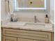 Bathroom with a mirror, sink, and modern fixtures at 2410 Prospect St, Sarasota, FL 34239