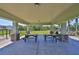 A covered picnic area with tables, perfect for outdoor dining and gatherings at 2450 Dovesong Trace Dr, Ruskin, FL 33570