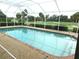 Large, screened-in pool overlooking the golf course, perfect for relaxation and recreation at 3764 Torrey Pines Blvd, Sarasota, FL 34238