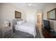 Cozy bedroom with plush bedding, decorative accents, and a serene ambiance at 4735 Cassio Ct, Bradenton, FL 34211