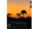 Scenic sunset view with silhouettes of tropical palm trees and boat at 4819 Palmetto Point Dr, Palmetto, FL 34221