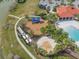 The aerial view highlights the community playground, splash pad and picnic areas for residents to enjoy at 6550 Devesta Loop, Palmetto, FL 34221