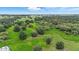 Scenic aerial shot of a vast green field dotted with mature trees under a blue sky at 920 Lena Ln, Sarasota, FL 34240