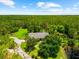 Scenic aerial view of house surrounded by trees and greenery at 21705 67Th E Ave, Bradenton, FL 34211