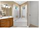 Bright bathroom featuring a soaking tub, natural light and separate shower and vanity at 21705 67Th E Ave, Bradenton, FL 34211