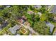 Aerial view shows the property is surrounded by lush greenery, emphasizing its serene and private location at 218 32Nd W St, Bradenton, FL 34205