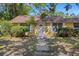 Inviting single-story home with a well-maintained lawn and front entrance, nestled under mature trees at 218 32Nd W St, Bradenton, FL 34205