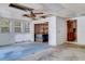 Partially renovated living space ready for a new layout, features a water heater and storage at 218 32Nd W St, Bradenton, FL 34205