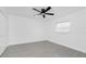 Bright bedroom with tiled flooring, a modern ceiling fan and a window with blinds at 234 Antofagasta St, Punta Gorda, FL 33983