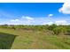 A view of a lush backyard with a grassy area and various shrubs and trees at 2824 Pearly Banks Dr, Bradenton, FL 34208