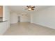 Expansive living room with tile flooring, a ceiling fan, and recessed lighting at 318 Winding Brook Ln # 104, Bradenton, FL 34212