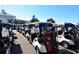 Close-up of golf carts with visible golf bags, emphasizing the active golfing lifestyle of the community at 340 Bermuda Ct # 5, Venice, FL 34293