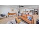 Comfortable living space showing open concept to kitchen, and modern furniture at 4396 Pasadena Cir, Sarasota, FL 34233