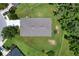 A bird's eye view captures the house, emphasizing the roof and green lawn surrounding the property at 4716 98Th E Ter, Parrish, FL 34219
