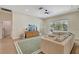 Inviting living room with a comfortable sofa, a large window and outdoor view at 5139 50Th W Ave, Bradenton, FL 34210