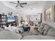 Open-concept living room flows into the dining area and kitchen at 5981 Amberly Dr, Bradenton, FL 34208