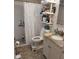Practical bathroom with a shower and tub combination and vanity with countertop, ready for daily use at 6132 29Th W Ave, Bradenton, FL 34209