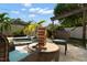 Charming backyard with pool, lounge chairs, and game table, perfect for outdoor relaxation and entertainment at 6180 42Nd N Ave, St Petersburg, FL 33709