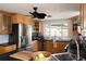This traditional kitchen features stainless steel appliances, dark countertops and ample cabinet space at 6180 42Nd N Ave, St Petersburg, FL 33709